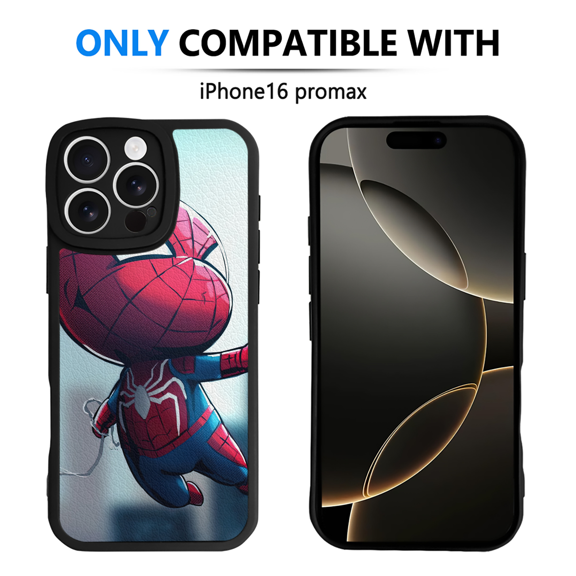 Spider Man スパイダーマン 【iPhone 16シリーズ対応】シリコンスマホケース（レザー調） 材質：シリコン